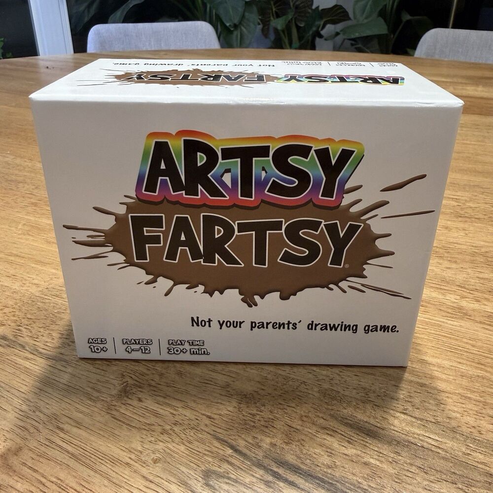 Artsy Fartsy Not Your Parents Drawing Game 4-12 player Open Box Fun Funny Age10+